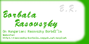 borbala rasovszky business card